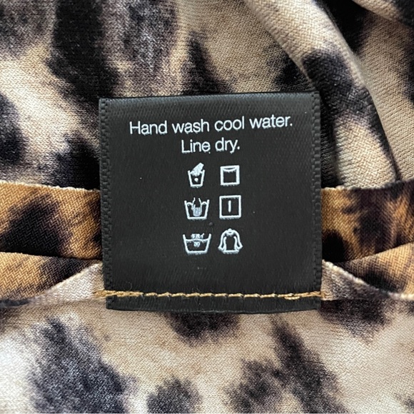 Norma Kamali Leopard Print T-Shirt Dress - Sz S (36) - Picture 11 of 14